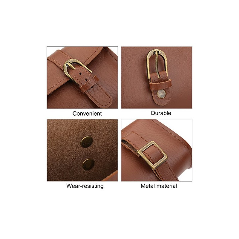 VGEBY1 Retro Style PU Leather Waterproof Front Tube Bicycle Bag