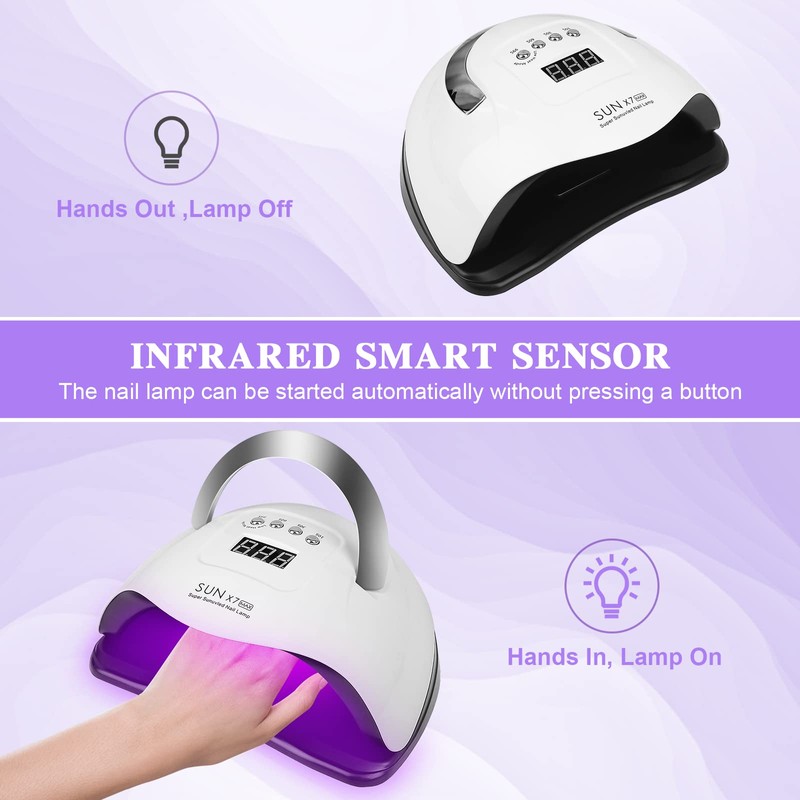 LED UV Nail Lamps 180W Nail Dryer Gel Nail Curing
