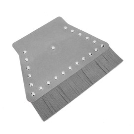 EBTOOLS Motorcycle Leather Front Mud Flap,Fringed Leather Universal Motorcycle Front Fender Flap Mudguard Cover(Black)