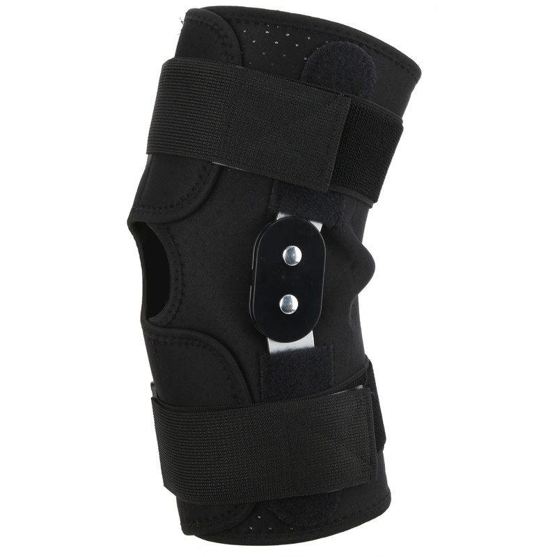 Hinged Knee Brace Support Adjustable Knee Joint Pads with Strap