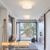 15.7 Inch Flush Mount Ceiling Light Fixture 3-Light Drum Modern