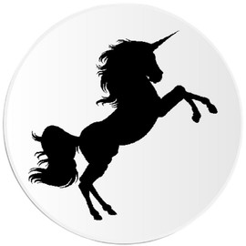 Kiwi Gifts Unicorn Silhouette - 25 Pack Circle Stickers 3 Inch