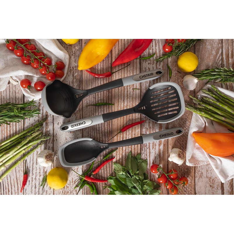 Chef Aid Nylon Jumbo Turner, Essential Kitchen Utensil, Includes Grating
