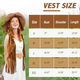 Mukum 8 PCS 60s 70s Women Hippie Costume, Hippie Outfits 70s Costume Tops and Flared Pants Glasses Headbands Flower Crown Necklace Earrings Set for Christmas Party Costume Party Khaki-L