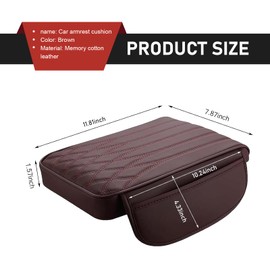 Car Middle Console Cover, Car Arm Rest Cover Pad with 2 Storage Pocket