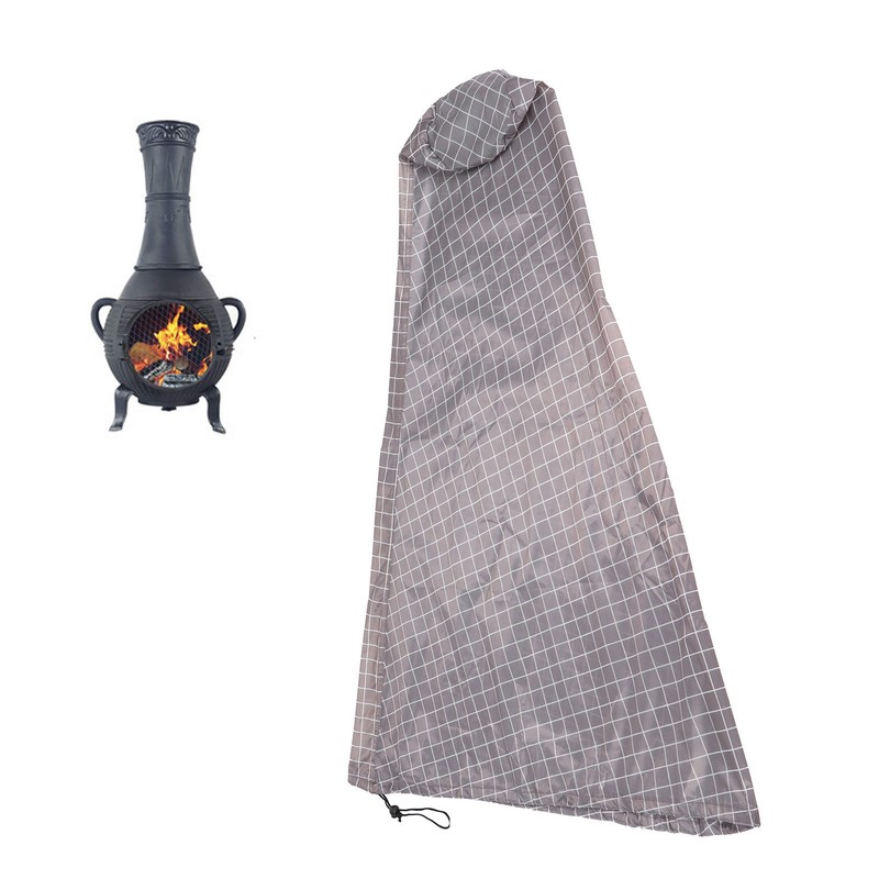 Rainproof Chiminea Stove Cover Dustproof Heater Cover for Outdoor Garden