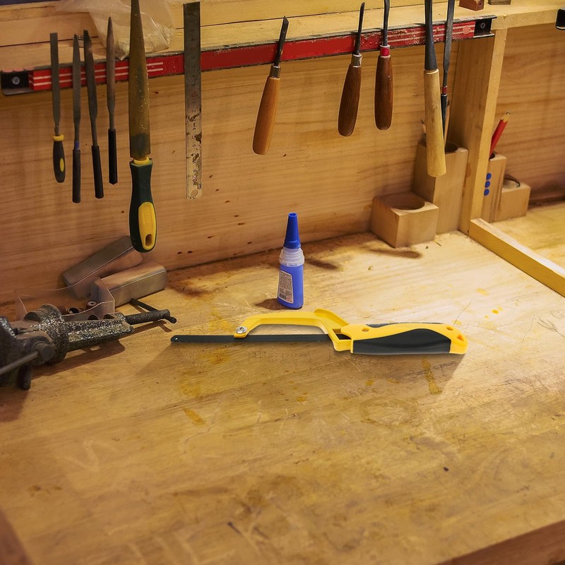 Compact Hacksaw Set Consisting of 1 Aluminum Alloy Hacksaw Frame