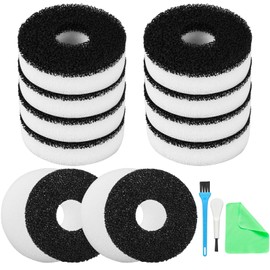 tuvisin Filter Replacement Compatible with Biorb Aquariums(10 Piece of Carbon Foam, 10 Piece of Regular Foam, 2 Cleaning brushs and 1 Piece Cleaner pad)