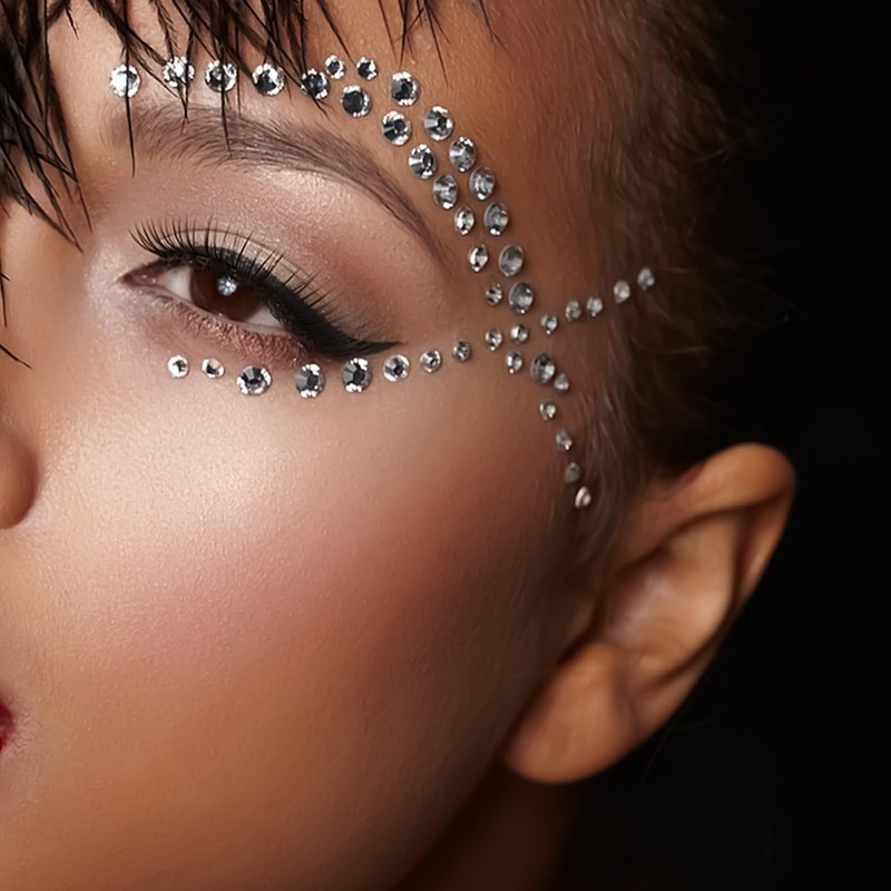 Rhinestone & Sequin Embellishments (White-3pcs)