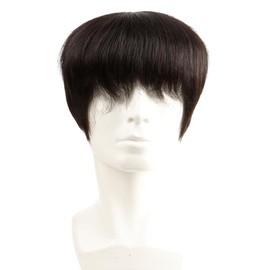 Raw Wig, 100% Human Hair Wig, Men's Wig, Casual, Breathable, Can Be Cut