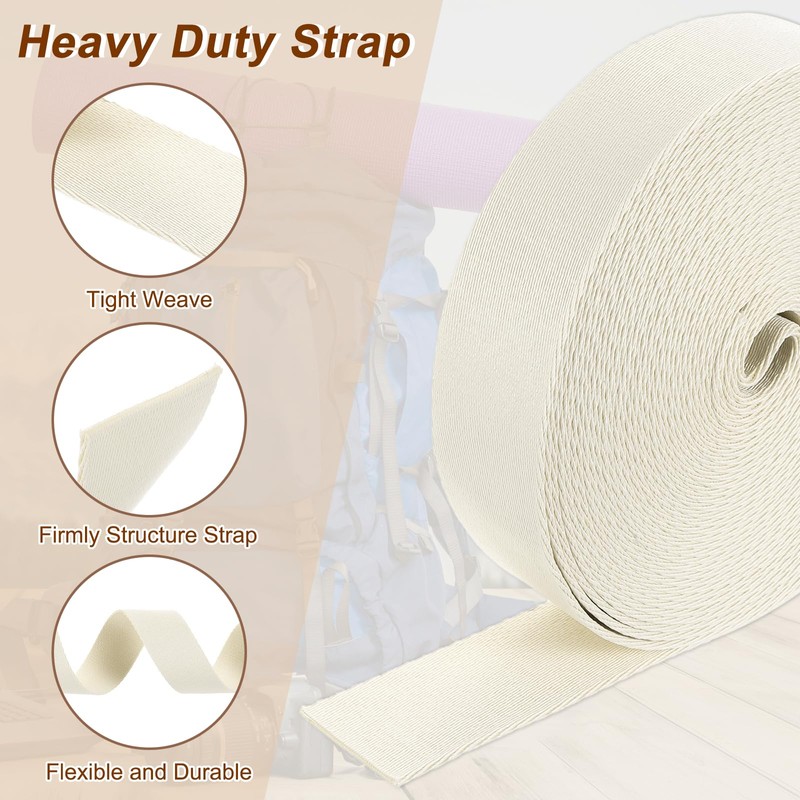 sourcing map 10 Yards Nylon Webbing Strap, 1 3/8-inch(38mm) Flat