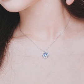 Crystal Shell Necklace for Women Gold Silver Gemstone Sea Beach Necklace Rhinestone Starfish Wave Pendant Necklace Adjustable Ruby Sapphire Necklace Spring Summer Beach Jewelry Accessories (summer)