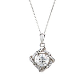 Aventia 1 Carat Moissanite 925 Silver Necklace with an Excellent Grade