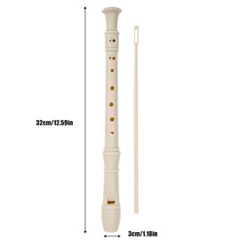 MWUMRCM 3-Piece Set Recorder for Children Beginners Soprano Fingering Made of Removable ABS Resin Plastic, 8-Hole Flute for Adults, Recorder with Cleaning Pen and Instruction Manual