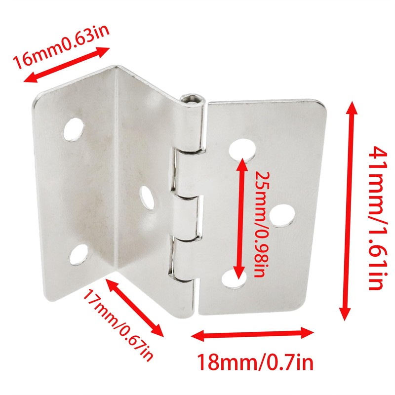 sunnates 4 PCS Three Fold Retro Hinge Chest Hinges Hardware
