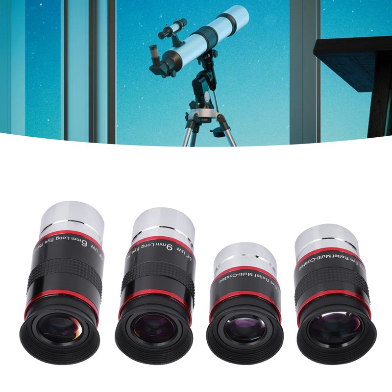 1.25" 68° Ultra Wide Angle FMC Eyepiece Kit 6+9+15+20mm for
