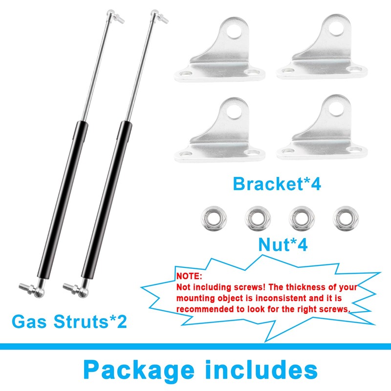 Koaudb 20in 100LB Gas Struts for Heavy Lid with L