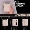 RUTAKO Slim Wallet with Coin Compartment, Mini Wallet for Men