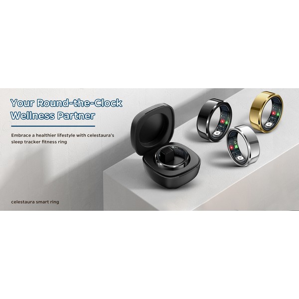 Smart Ring Health Tracker, Sleep Tracker Ring with Heart Rate,