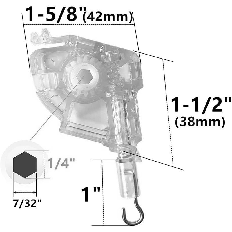 4pcs 2" Low Profile Wand Tilter Mechanism with 7/32" Hexagon