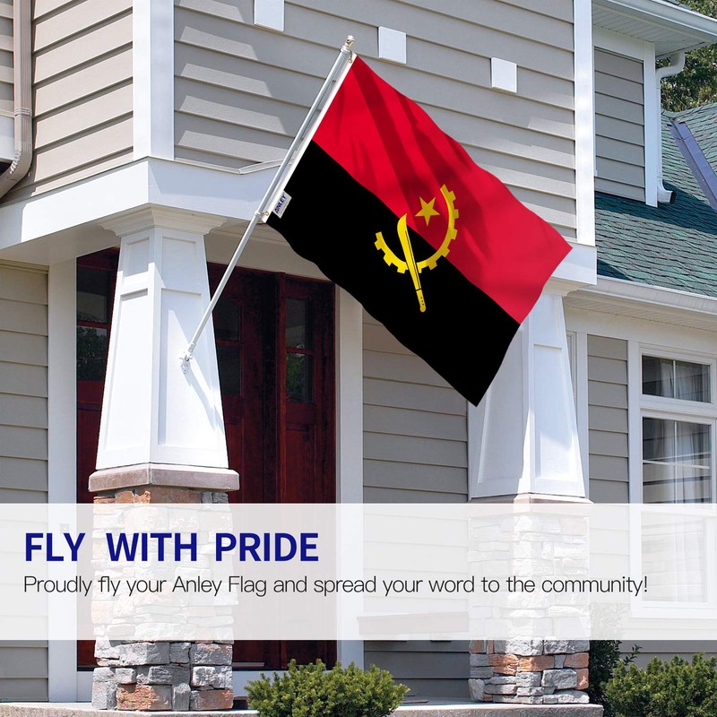 Anley Fly Breeze 3x5 Feet Angola Flag - Vivid Color
