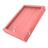 Pin Display Case Pink Large Elegant Solidwood Dustproof Glass Window