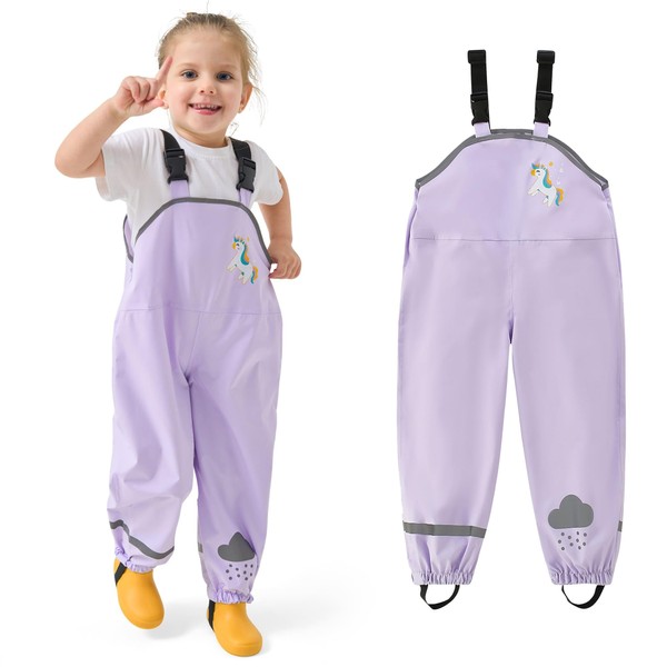 JinBei Children's Rain Trousers Waterproof Unisex Boys Girls Windproof Mud