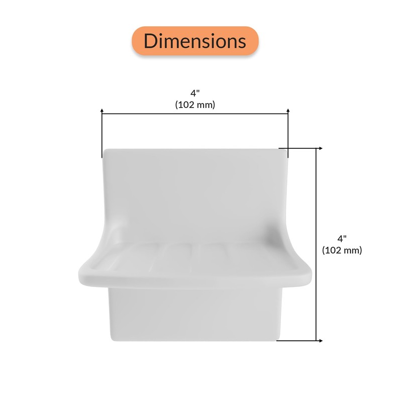 PROPLUS CERAMIC SOAP DISH, GROUT-IN