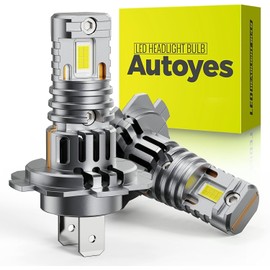 Autoyes H7 LED Headlight Bulb, 24000LM White H7 Headlight Bulb Canbus Error Free, 800% Brighter 1:1 Size 6500K Car H7 LED, Plug and Play H7 Bulb, Pack of 2 (Gun Colour)