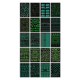 CENPEK 20 Sheets Nail Stickers Luminous Nail Stickers for DIY Nail Tips Design Nail Art Decoration
