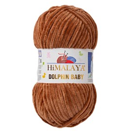 2 Ball/Skein Himalaya Dolphin Baby Yarn Each Skein 100 g 120 m Super Bulky Polyester Blanket Yarn Velvet Yarn Amigurumi Yarn (80337 Brown)