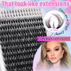 Fluffy Lash Clusters with Bottom Lashes 10-22MM DIY Eyelash Extensions