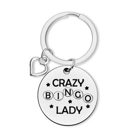 Bingo Gift Bingo Keychain Bingo Lovers Gift Funny Bingo Gifts for Bingo Players Bingo Game Jewelry Bingo Gambler Gift for Women Friends Coworker Casino Lovers Gift Christmas Birthday Gift