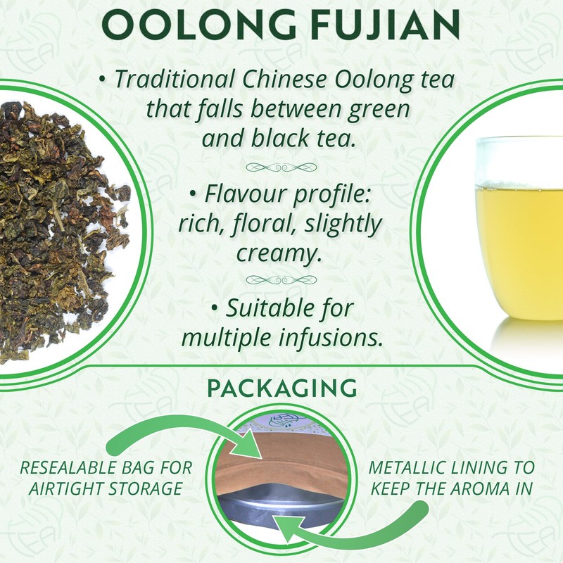 Oolong Fujian Loose Leaf Tea – Classic Chinese Oolong Leaves