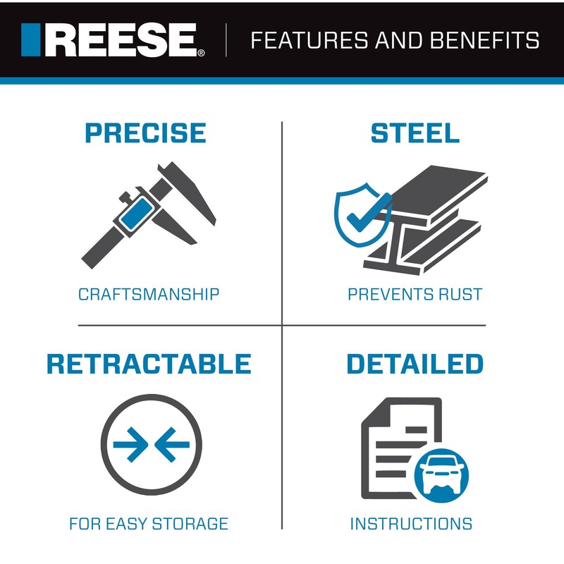 Reese Powersports 2060300 Retractable Transom Tie Down, 2 Inch x