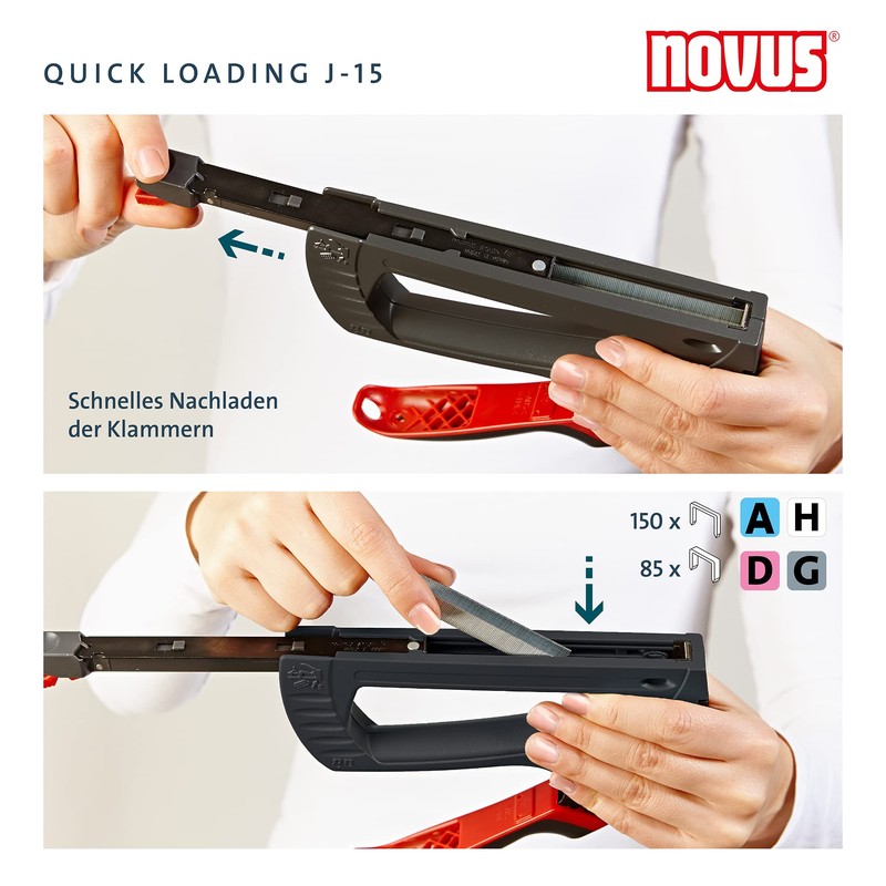 Novus Hand Stapler J-15 Lightweight General Purpose Staple Tool Stapler