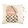 Mud Pie Applique Pillow, 18" x 18", Pumpkin Fall
