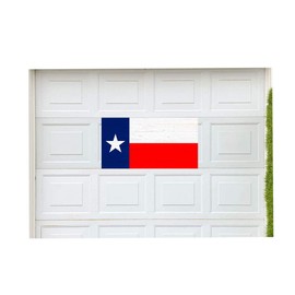 Texas Flag Vintage Wood Look 21" x 40" Magnetic Garage Banner for Steel Garage Doors