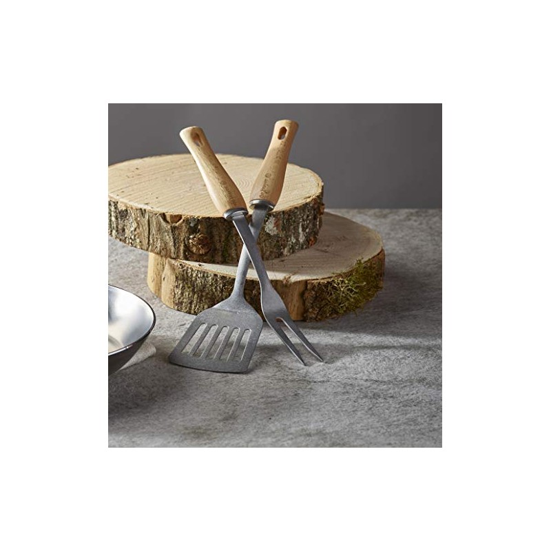 De Buyer 2701.09 Spaghetti Spoon, Stainless Steel, Wooden Handle
