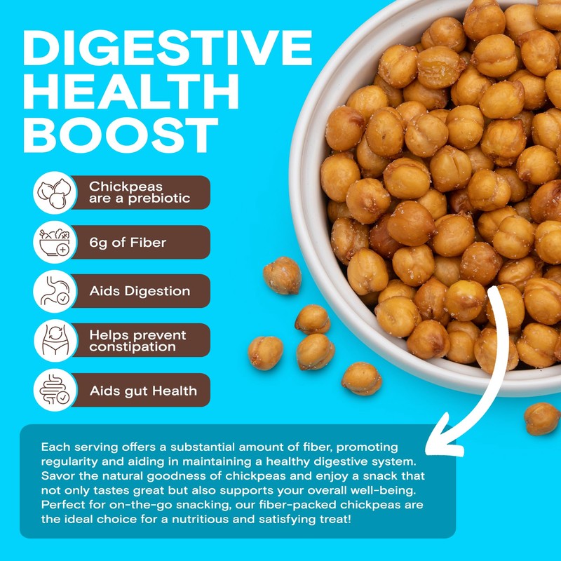 BIENA Chickpea Snacks - Crunchy Roasted Chickpeas - High Fiber