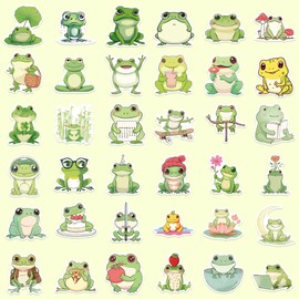 102Pcs Cute Frog Stickers,Funny Frog Stickers for Adults,Water Bottle Animal Stickers Waterproof Vinyl Laptop Stickers for Water Bottles Laptop Computer Skateboard