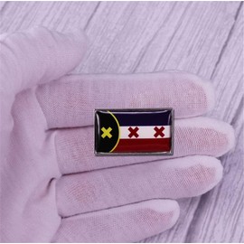 L'Manberg Pin Manburg Flag Brooch Lapel Pins Badge Independent Dream SMP Flag Fans Gift, Zinc, no gemstone