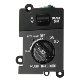 1A Auto 3-Position Touch Push Button Wall Mount Black Headlight Switch for 1995-1997 Lincoln Town Car