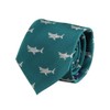 [COLORATA] Carolata Shark Pattern Necktie (100% Silk / Jacquard Woven),