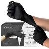Disposable Black Nitrile Gloves Small 100 Count - Extra Thick