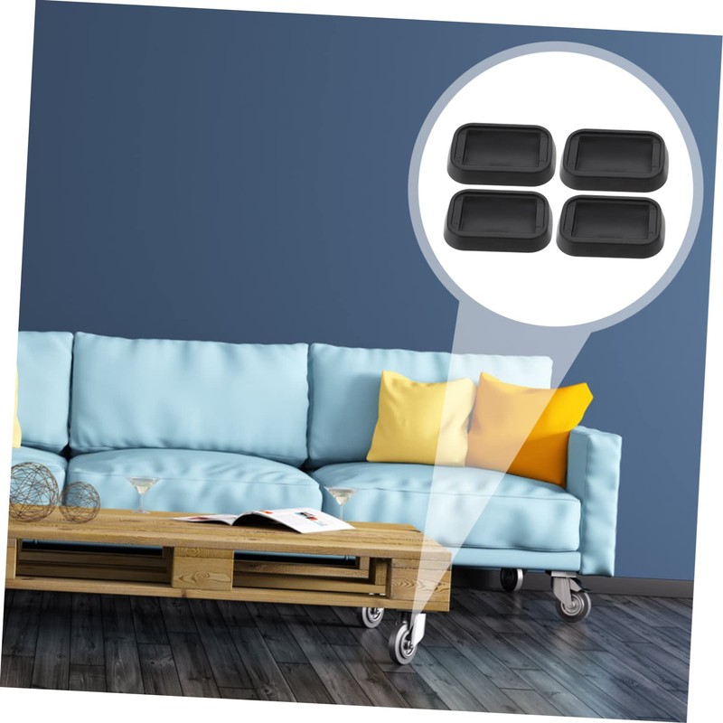 SEWACC 8Pcs Slip Bed Stoppers Caster Cups for Hardwood Floors