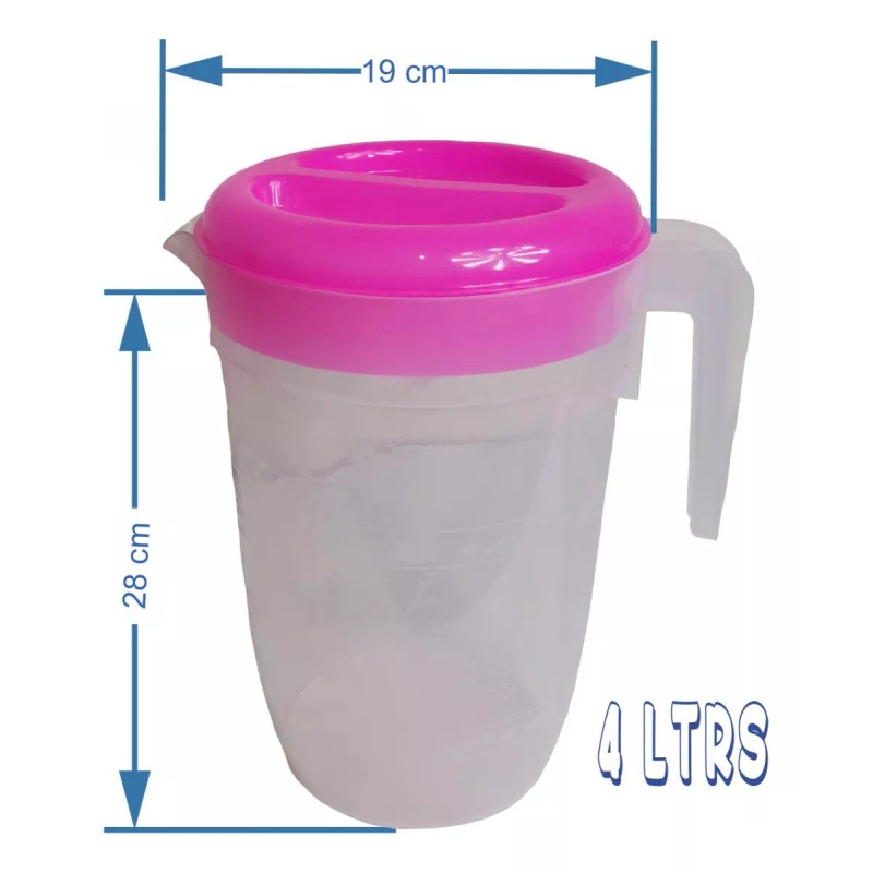 Boris 15 Jarras Para Agua 4 Litro Varios Colores Plástico