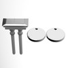 WinZo Toilet Square Dual Flush Button with Toilet Seat Bolts