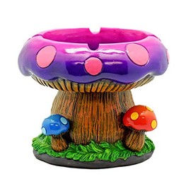 Fantasy Gifts 2996 Mega Mushroom Ashtray with Lighter Stash Spot 4 1/2 Inches Tall