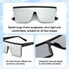 Dollger Square Oversized Sunglasses for Women Men Fashion Flat Top
